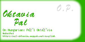 oktavia pal business card